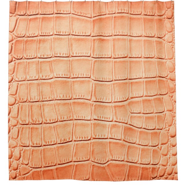 Cortina Para Box Textura de couro de réptil laranja (Frente)