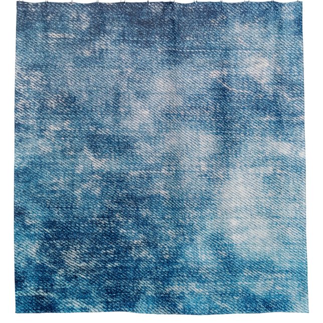 Cortina Para Box Textura de denim com jeans azuis (Frente)