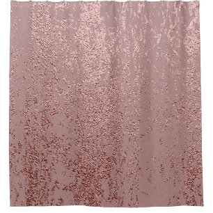 Cortina Para Box Textura de ouro metálico, quartzo rosa.