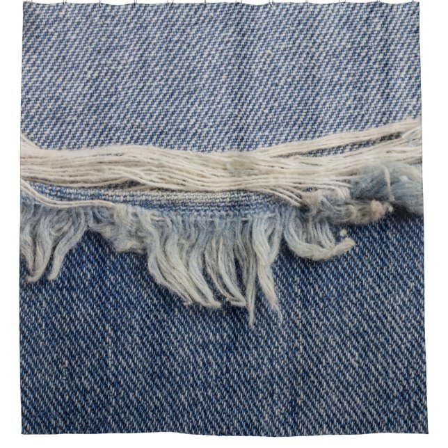 Cortina Para Box Textura dos jeans riscada, fundo do na moda. (Frente)