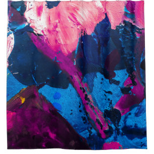 Cortina Para Box Textura pintada artística, decoração moderna.