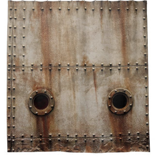 Cortina Para Box Textura Rivets de Metais Russos Naufrágios