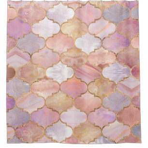 Cortina Para Box Texturas Minerais do Pastel de Marrocos