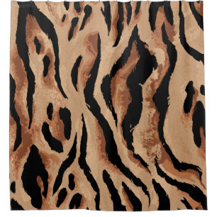 Cortina Para Box Tiger Leopard: Pele Animal Sem Semente