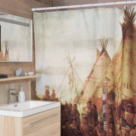 Cortina Para Box Tipis Conselho de Guerra Sioux George Catlin Por v