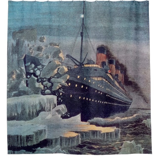 Cortina Para Box Titanic Hits Iceberg (Frente)