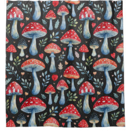 Cortina Para Box toadstool story in watercolor pattern throw pillow