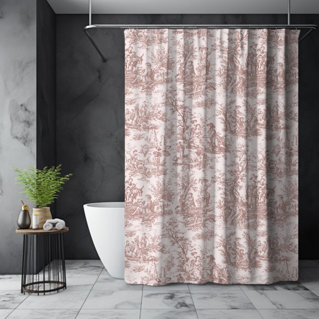 Cortina Para Box Tóile de jouy castanho-claro legado (Criador carregado)