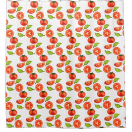 Cortina Para Box Tomates E Folhas De Orégãos