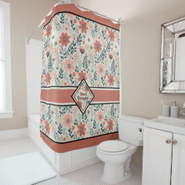 Cortina Para Box Tonalidades de som com mutação de boho florescidas