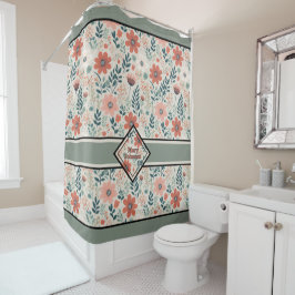 Cortina Para Box Tonalidades de som com mutação de boho florescidas