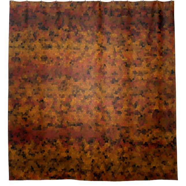 Cortina Para Box Tons quentes estilo mosaico design (Frente)