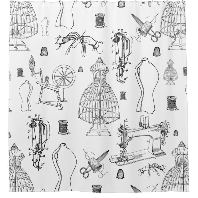 Cortina Para Box torneira antiquada vitoriana (Frente)