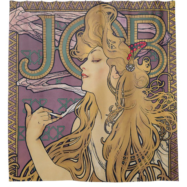 Cortina Para Box Trabalho (1896) de Alphonse Mucha (Frente)