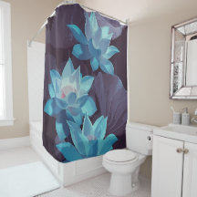 Trabalho de arte de acrílico de Lotus Azul Elegant