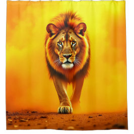 Cortina Para Box Trabalho de arte de leão