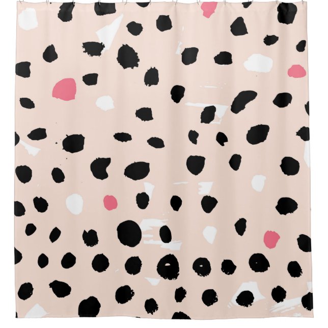 Cortina Para Box Traços do Pincel de Tinta: Textura Artística (Frente)