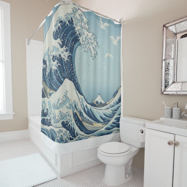 Cortina Para Box Tranquil Tides Shower Curtain (In Situ)