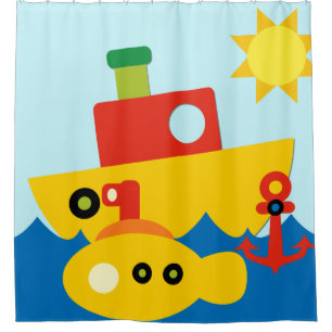Cortina Para Box Transporte de água Barcos-Tubarão Submarinos