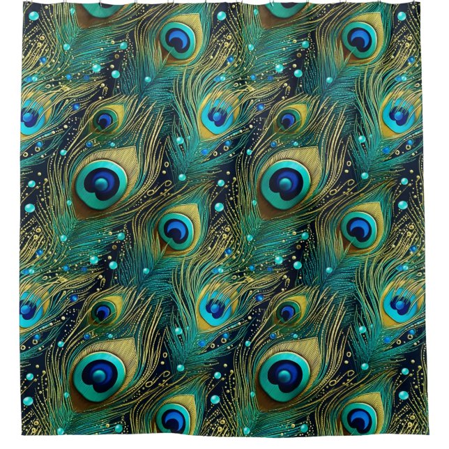 Cortina Para Box Travesseiro Peacock Passion (Frente)