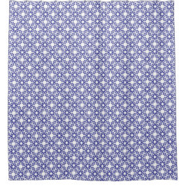 Cortina Para Box Trellis Azul Real