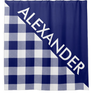 Cortina Para Box Triângulos negros da Marinho Buffalo Xadrez 2 de F