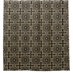 Cortina Para Box Tribal Negro e Tan