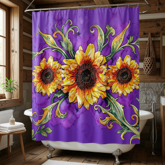 Cortina Para Box Trio de Girassóis – Art Nouveau