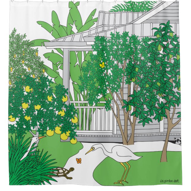 Cortina Para Box Tropical Florida House (Frente)