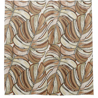 Cortina Para Box Tropical pattern. Graphic design with amazing mons