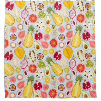 Cortina Para Box Tropical Pattern Shower Curtain