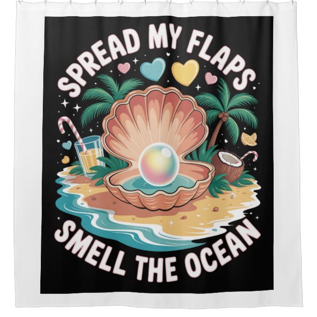 Cortina Para Box Tropical Tease  Spread My Flaps, Smell the Ocean  (Frente)