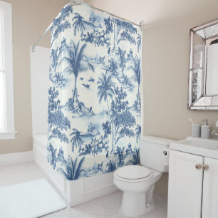 Cortina Para Box Tropical Toile De Jouy