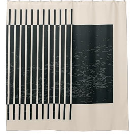 Cortina Para Box "Tubagem Preta Contemporânea"