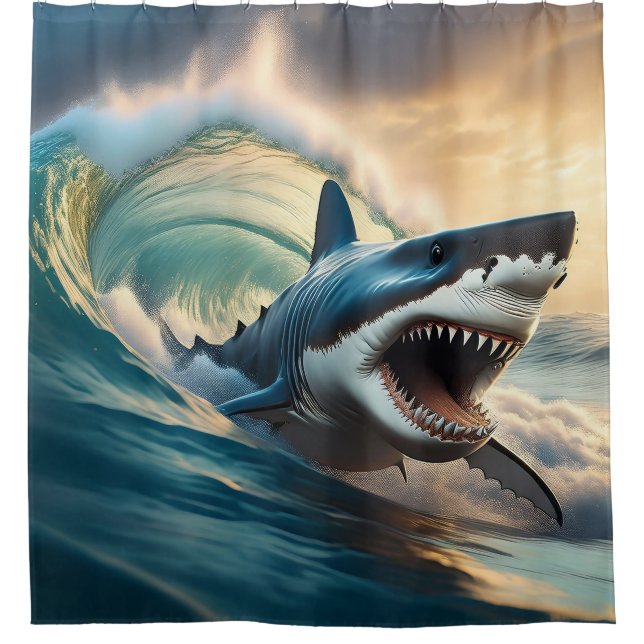 Cortina Para Box Tubarão Atingido e Executar (Frente)