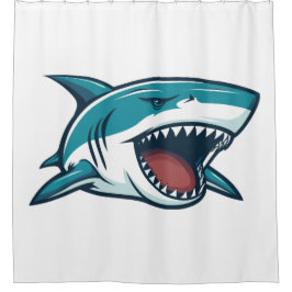 Cortina Para Box Tubarão com boca aberta