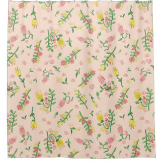 Cortina Para Box Tulipas de Aquarela