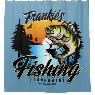 Cortina Para Box Turnê de Pesca Personalizada Truta de Anglas de Pe