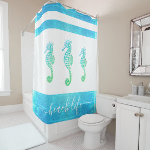 Cortina Para Box Turquoise Blue Sea Beach
