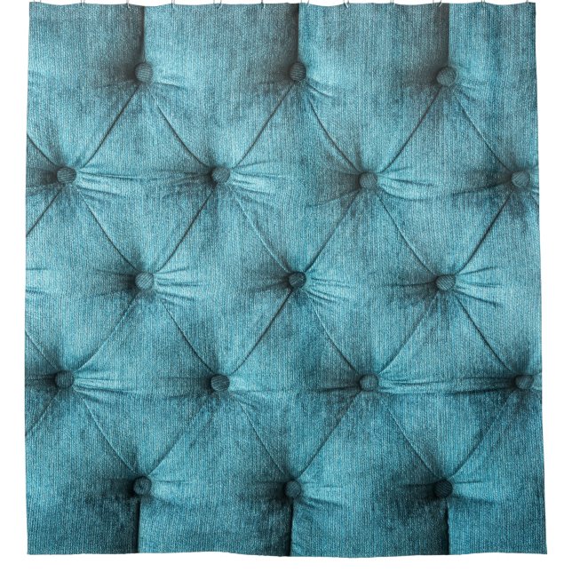 Cortina Para Box Turquoise Velvet Sofa Close-up (Frente)