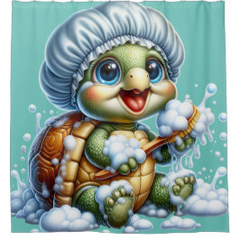 Cortina Para Box "Turtle Bath Time Divertido"