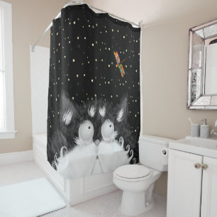 Cortina Para Box Tuxedo Cat Surpreendido por Dragonfly