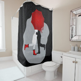 Cortina Para Box Um beijo na chuva