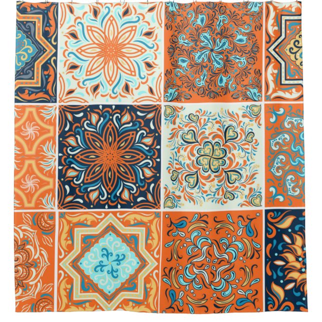 Cortina Para Box Um conjunto de ornamentos, azulejos cerâmicos. pad (Frente)