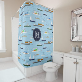 Cortina Para Box Um dia no lago costeiro barco QUALQUER cor