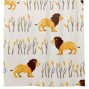 Cortina Para Box Um padrão africano perfeito com leão bonito. vin