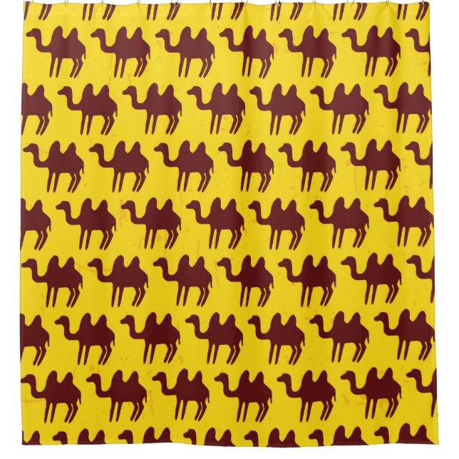 Cortina Para Box Um padrão perfeito com camelos.  (Frente)