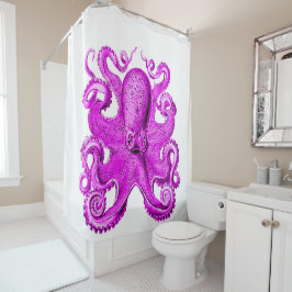 Cortina Para Box Um polvo fabuloso roxo/rosa