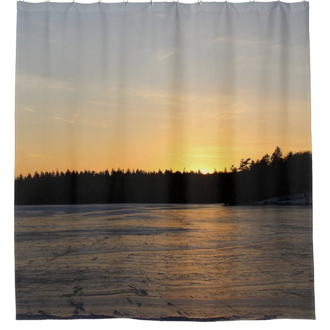 Cortina Para Box Um por do sol congelado (Frente)