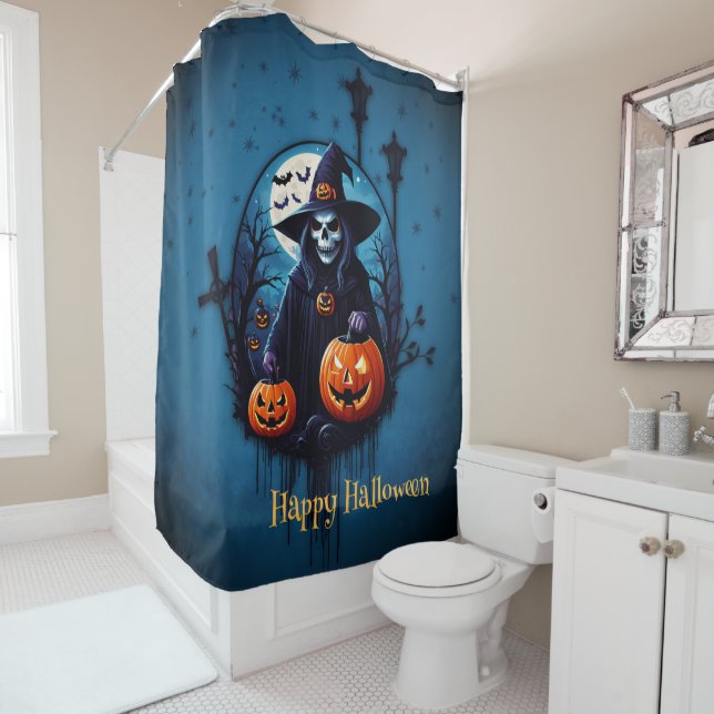 Cortina Para Box Uma cena assustadora do Dia das Bruxas (In Situ)